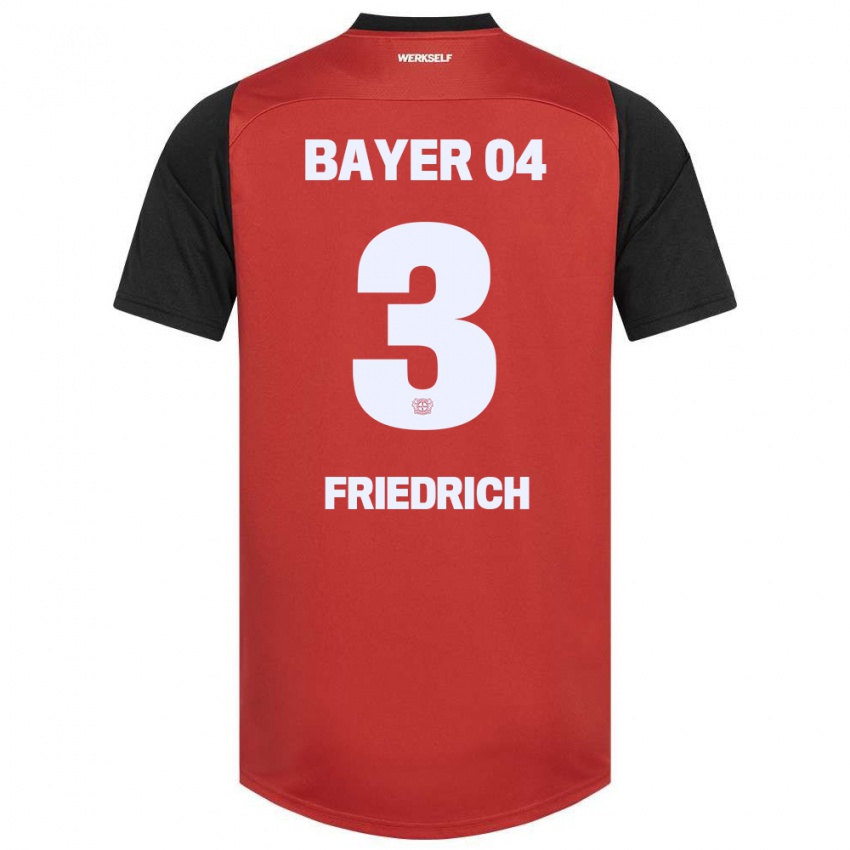 Børn Melissa Friedrich #3 Rød Sort Hjemmebane Spillertrøjer 2024/25 Trøje T-Shirt