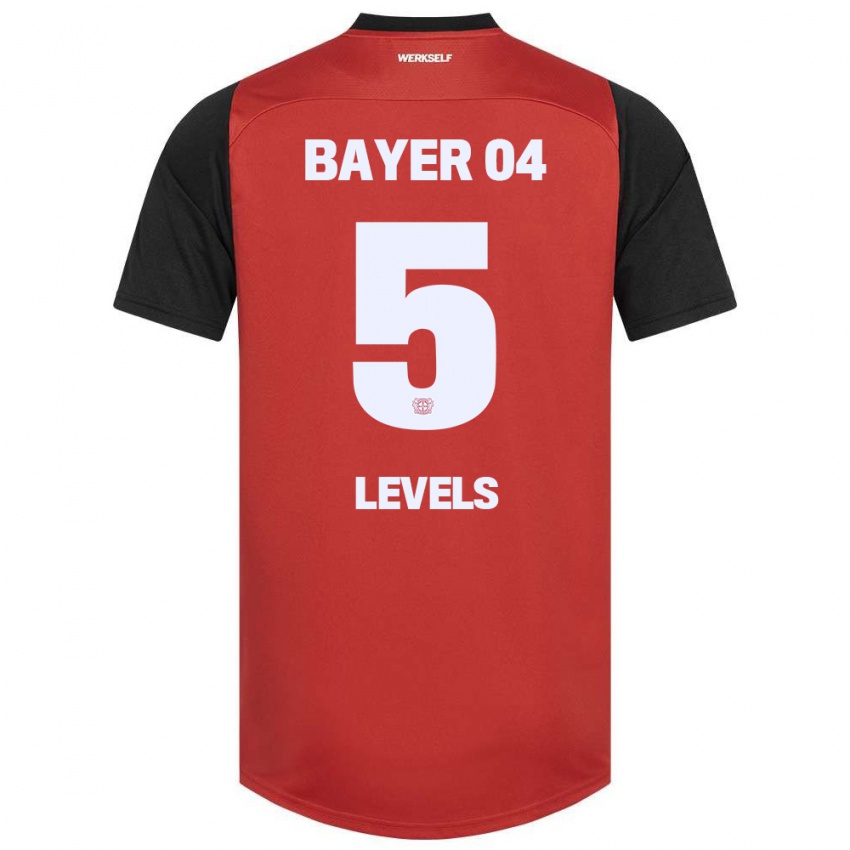 Børn Janou Levels #5 Rød Sort Hjemmebane Spillertrøjer 2024/25 Trøje T-Shirt