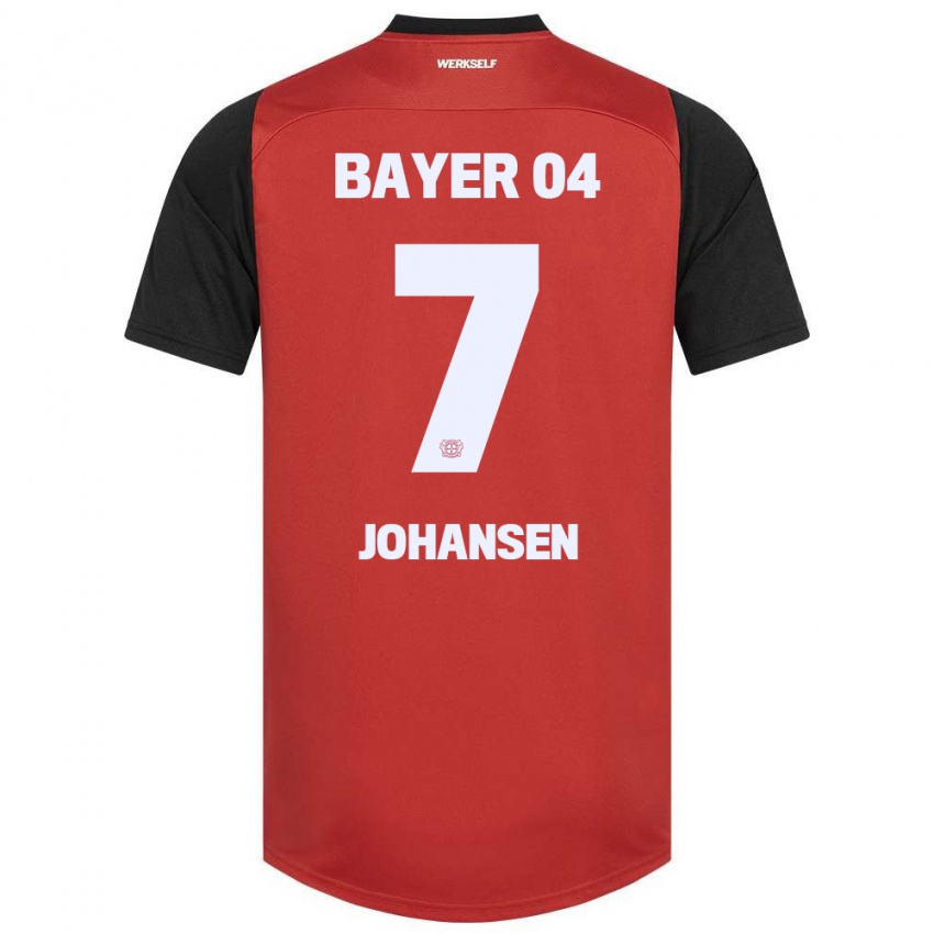 Børn Cecilie Johansen #7 Rød Sort Hjemmebane Spillertrøjer 2024/25 Trøje T-Shirt