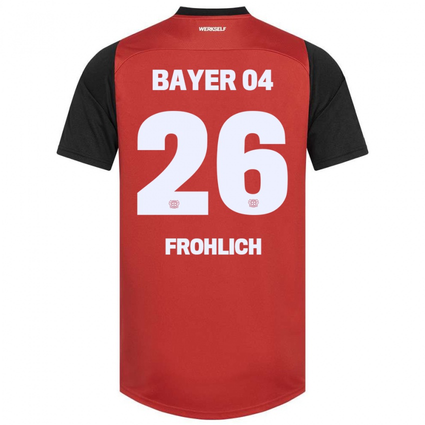 Børn Clara Fröhlich #26 Rød Sort Hjemmebane Spillertrøjer 2024/25 Trøje T-Shirt