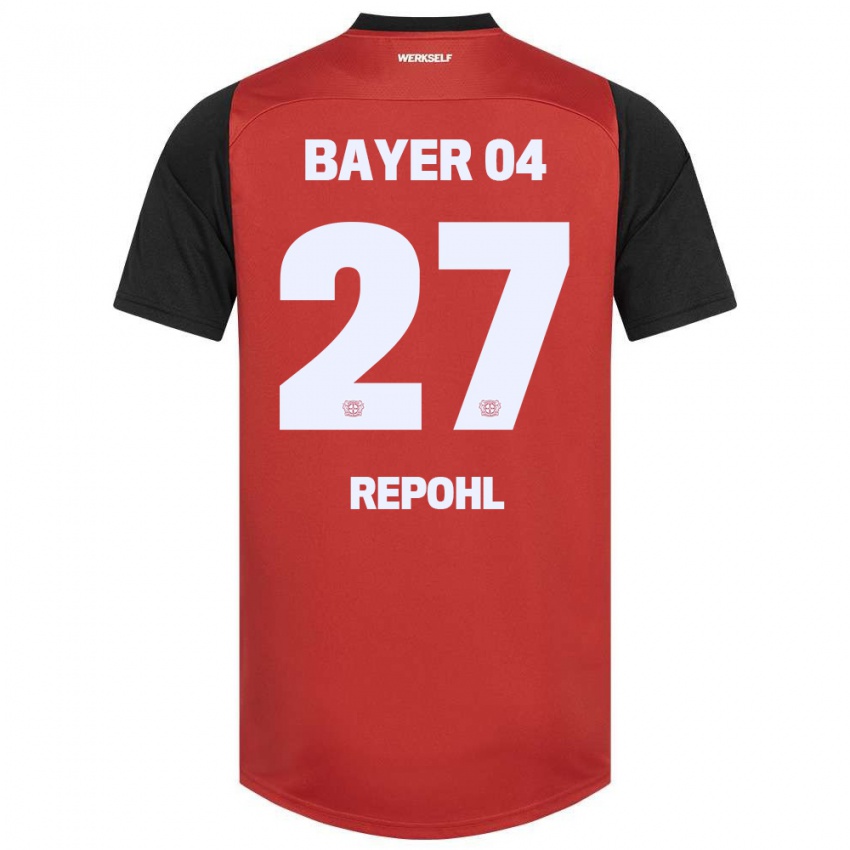 Børn Friederike Repohl #27 Rød Sort Hjemmebane Spillertrøjer 2024/25 Trøje T-Shirt