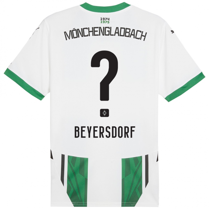 Børn Chris Beyersdorf #0 Hvid Grøn Hjemmebane Spillertrøjer 2024/25 Trøje T-Shirt