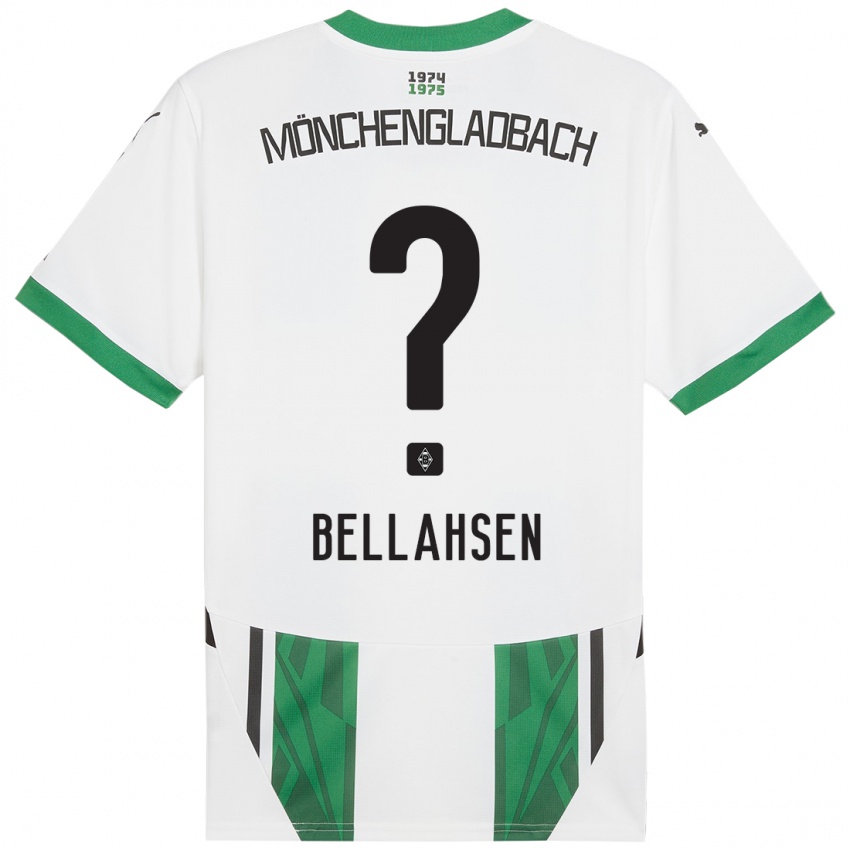 Børn Joseph Bellahsen #0 Hvid Grøn Hjemmebane Spillertrøjer 2024/25 Trøje T-Shirt