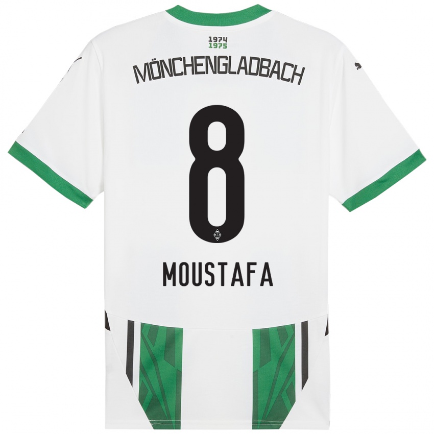 Børn Moustafa Ashraf Moustafa #8 Hvid Grøn Hjemmebane Spillertrøjer 2024/25 Trøje T-Shirt