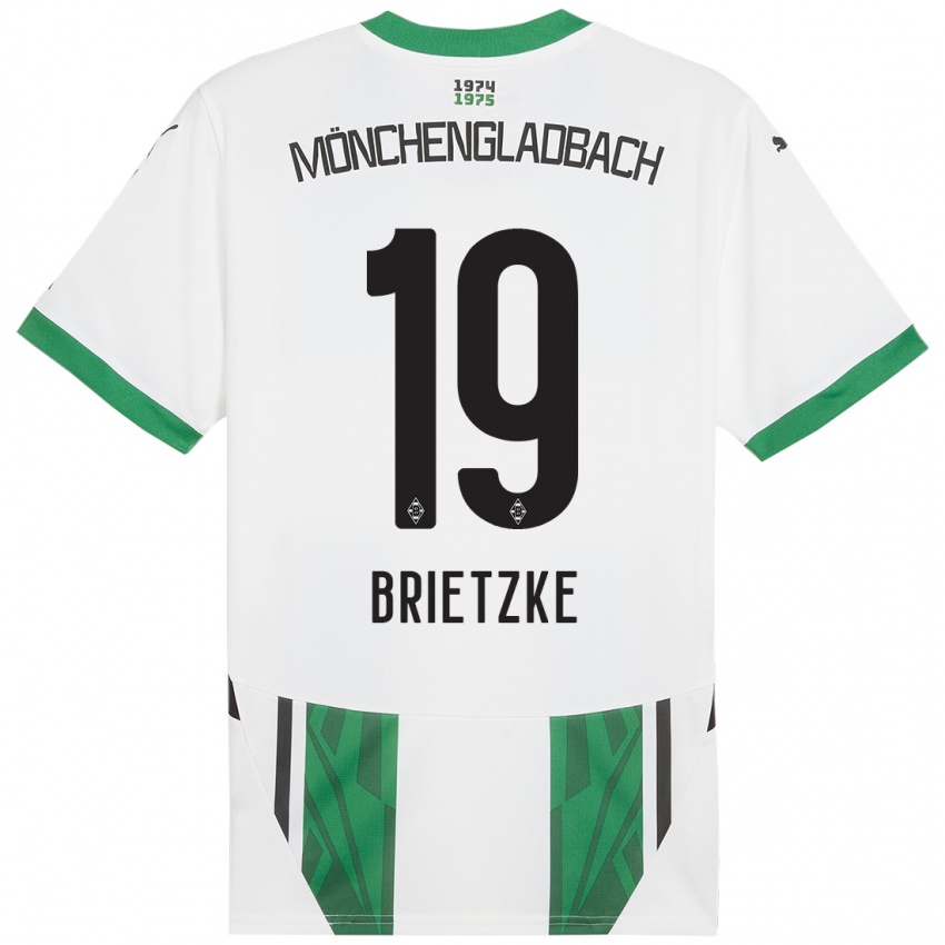 Børn Yvonne Brietzke #19 Hvid Grøn Hjemmebane Spillertrøjer 2024/25 Trøje T-Shirt