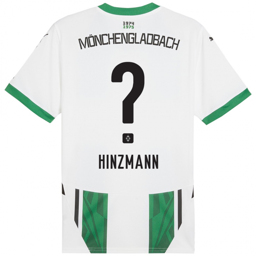 Børn Sinan Hinzmann #0 Hvid Grøn Hjemmebane Spillertrøjer 2024/25 Trøje T-Shirt