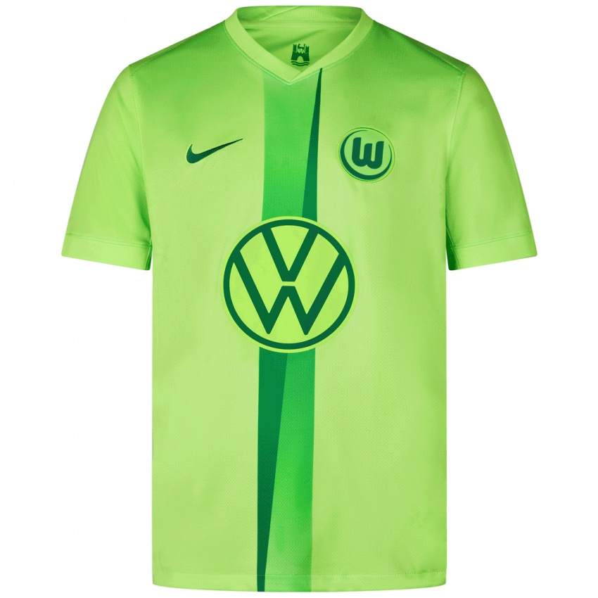 Børn Yasin Chebil #16 Fluorescerende Grøn Hjemmebane Spillertrøjer 2024/25 Trøje T-Shirt