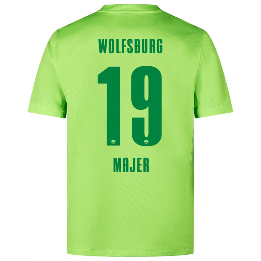 Børn Lovro Majer #19 Fluorescerende Grøn Hjemmebane Spillertrøjer 2024/25 Trøje T-Shirt