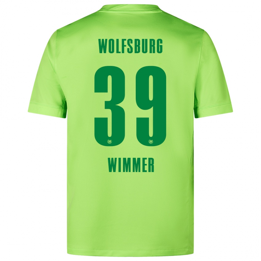 Børn Patrick Wimmer #39 Fluorescerende Grøn Hjemmebane Spillertrøjer 2024/25 Trøje T-Shirt