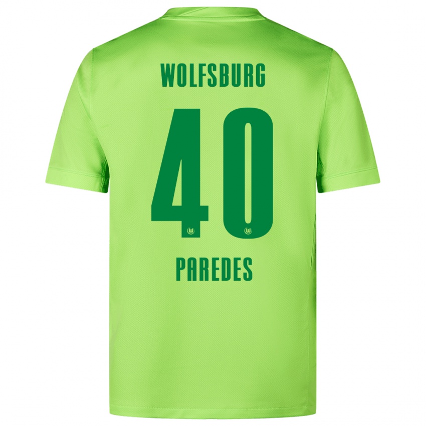 Børn Kevin Paredes #40 Fluorescerende Grøn Hjemmebane Spillertrøjer 2024/25 Trøje T-Shirt