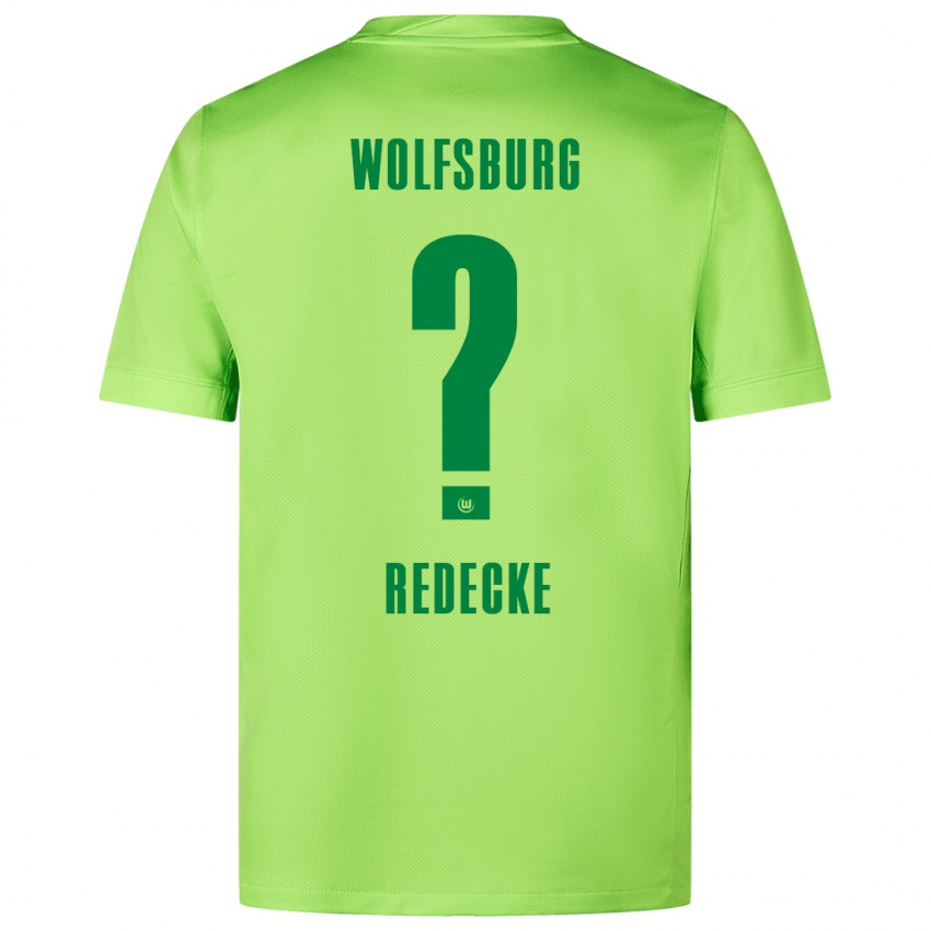 Børn Jan Redecke #0 Fluorescerende Grøn Hjemmebane Spillertrøjer 2024/25 Trøje T-Shirt