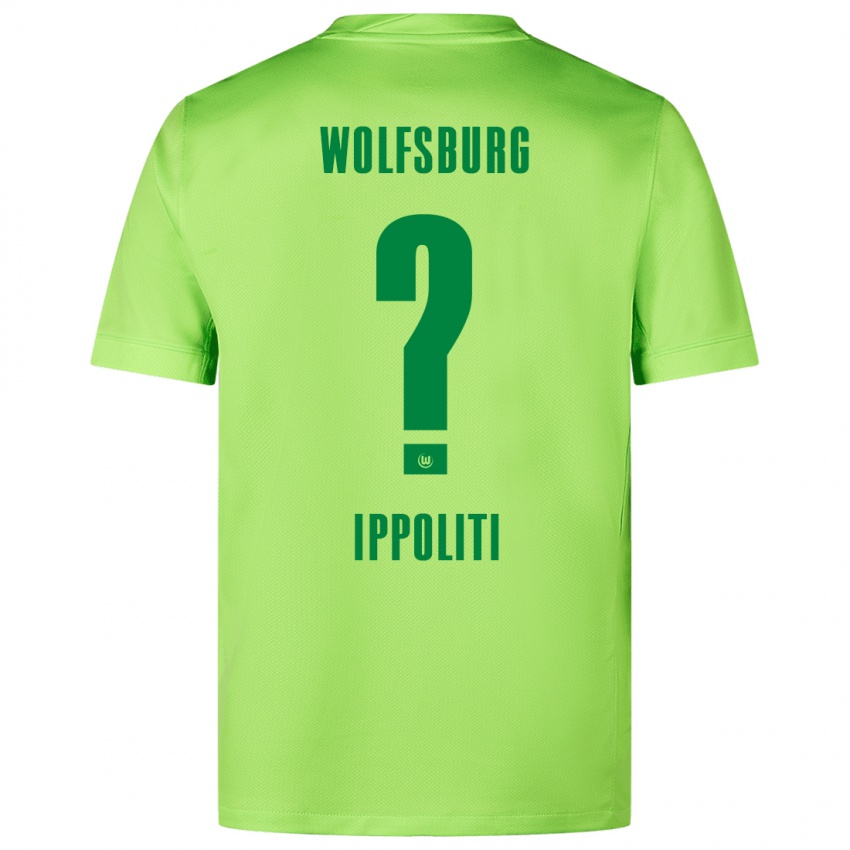 Børn Mario Ippoliti #0 Fluorescerende Grøn Hjemmebane Spillertrøjer 2024/25 Trøje T-Shirt