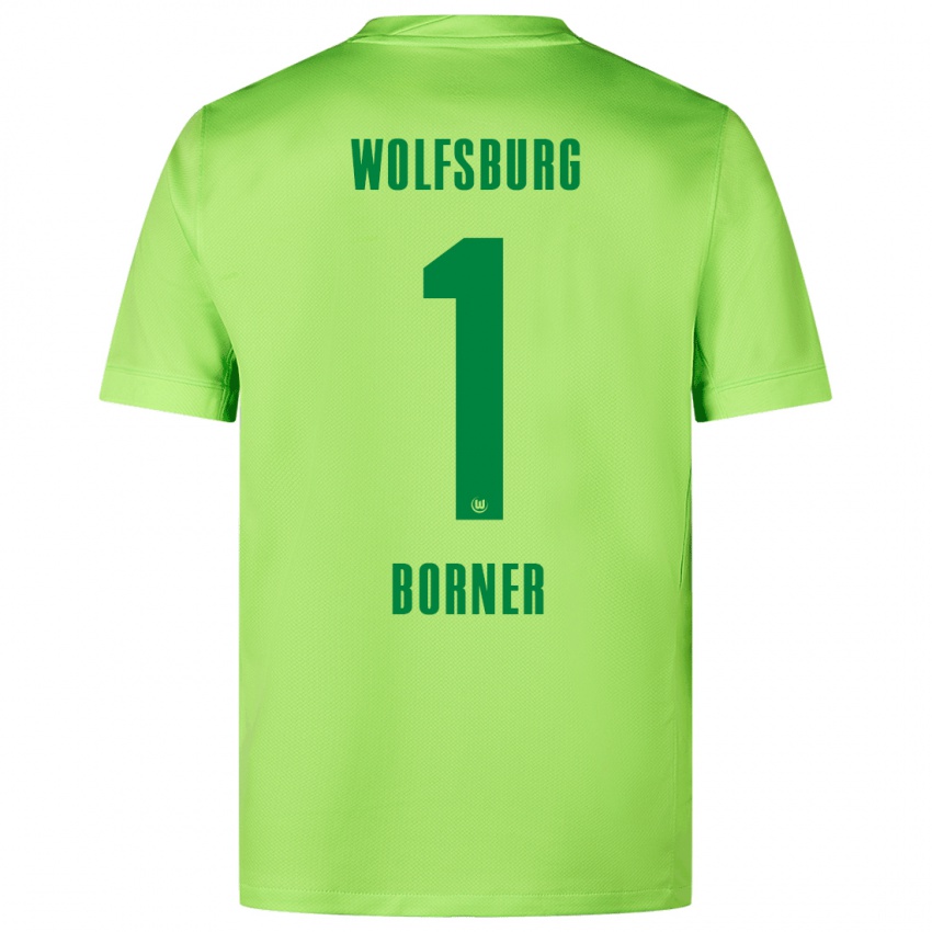 Børn Benedikt Börner #1 Fluorescerende Grøn Hjemmebane Spillertrøjer 2024/25 Trøje T-Shirt