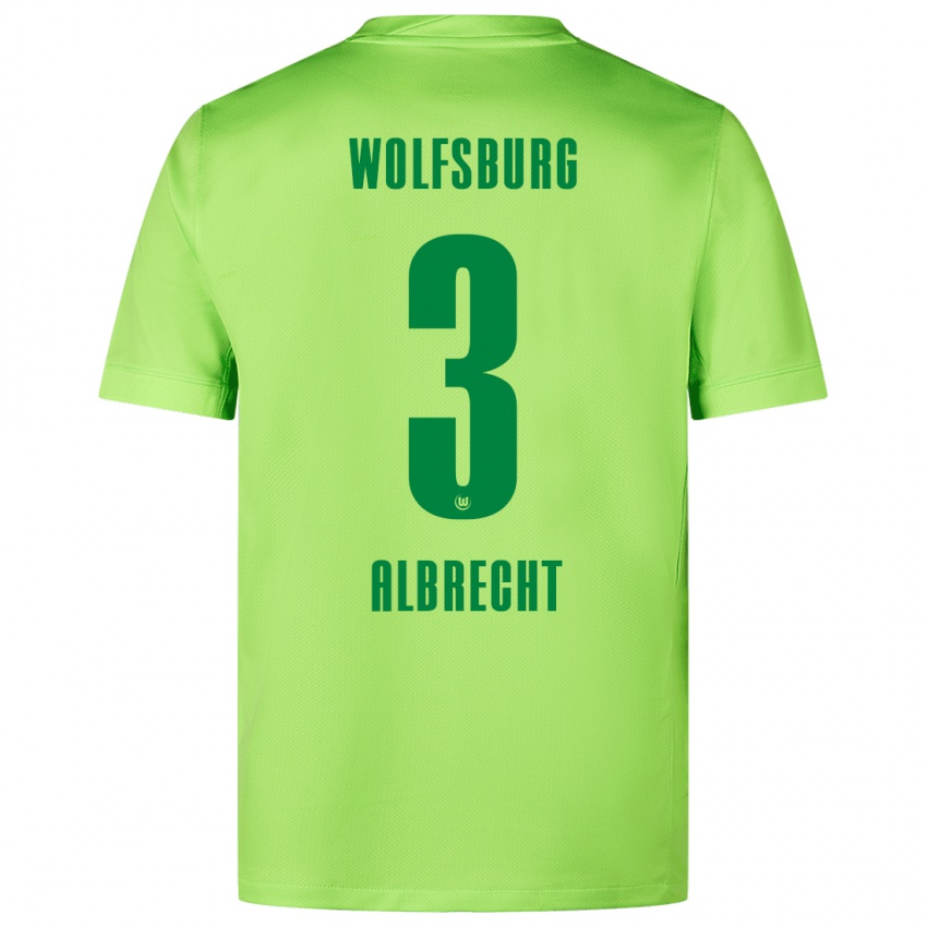 Børn Ben Albrecht #3 Fluorescerende Grøn Hjemmebane Spillertrøjer 2024/25 Trøje T-Shirt