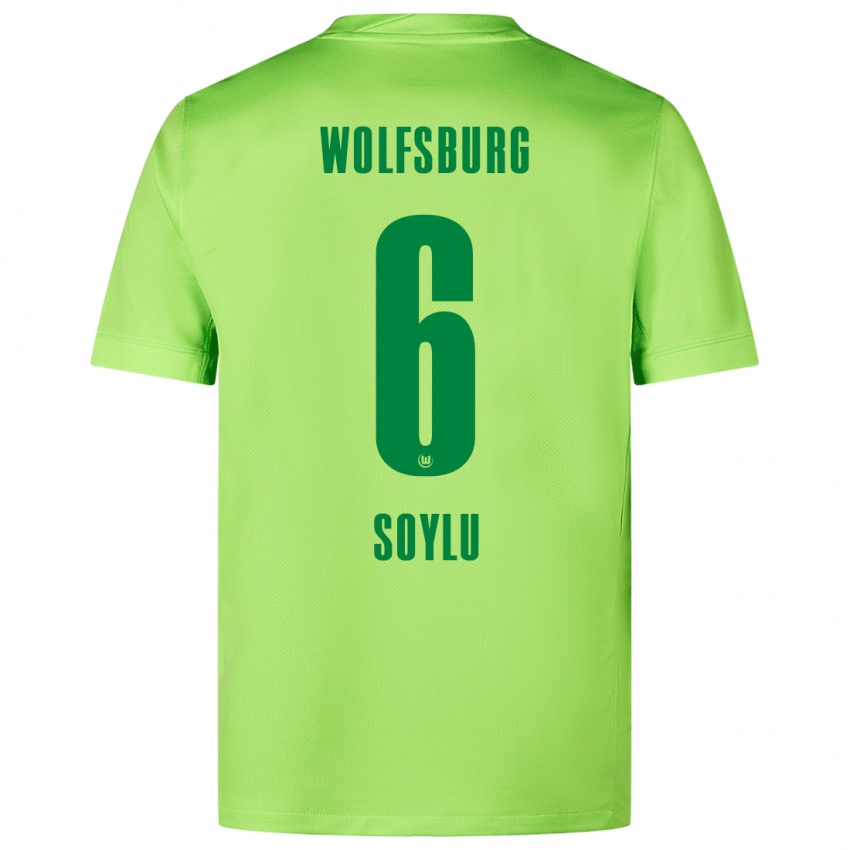 Børn Darwin Soylu #6 Fluorescerende Grøn Hjemmebane Spillertrøjer 2024/25 Trøje T-Shirt