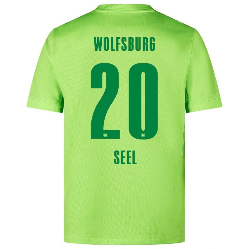 Børn William Seel #20 Fluorescerende Grøn Hjemmebane Spillertrøjer 2024/25 Trøje T-Shirt