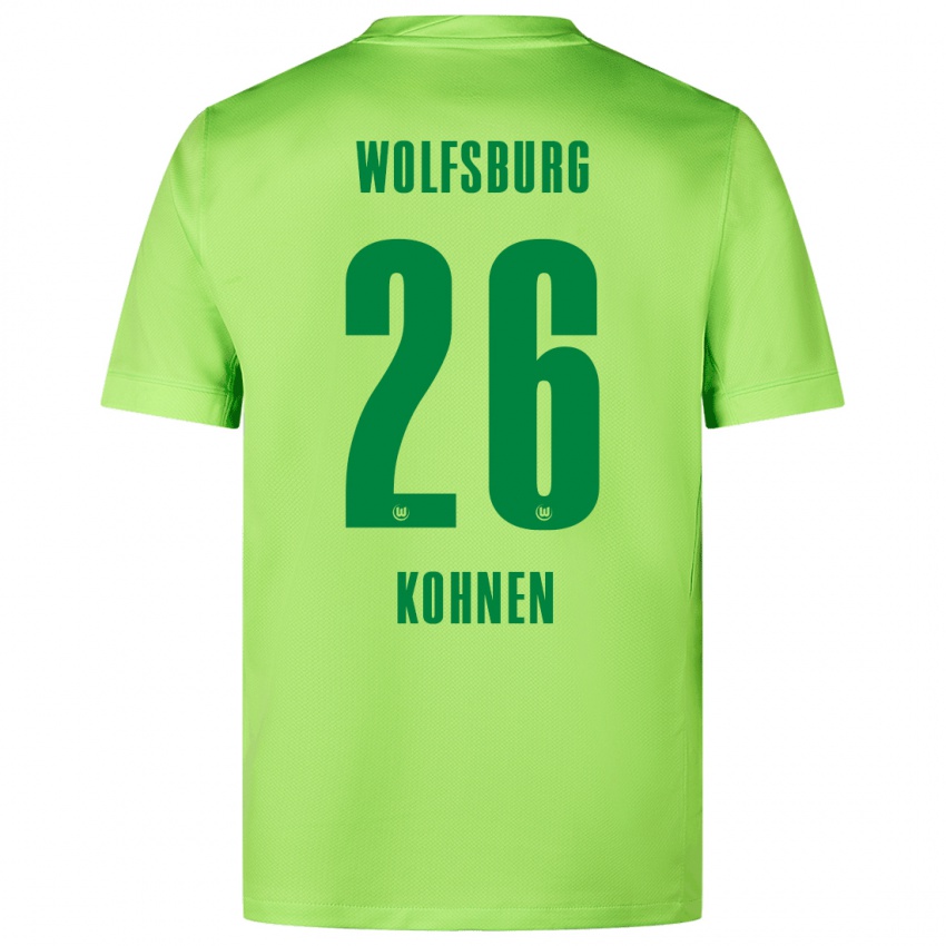 Børn Ben Kohnen #26 Fluorescerende Grøn Hjemmebane Spillertrøjer 2024/25 Trøje T-Shirt