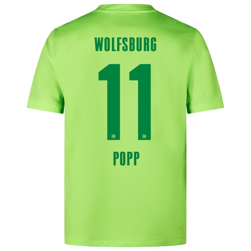 Børn Alexandra Popp #11 Fluorescerende Grøn Hjemmebane Spillertrøjer 2024/25 Trøje T-Shirt