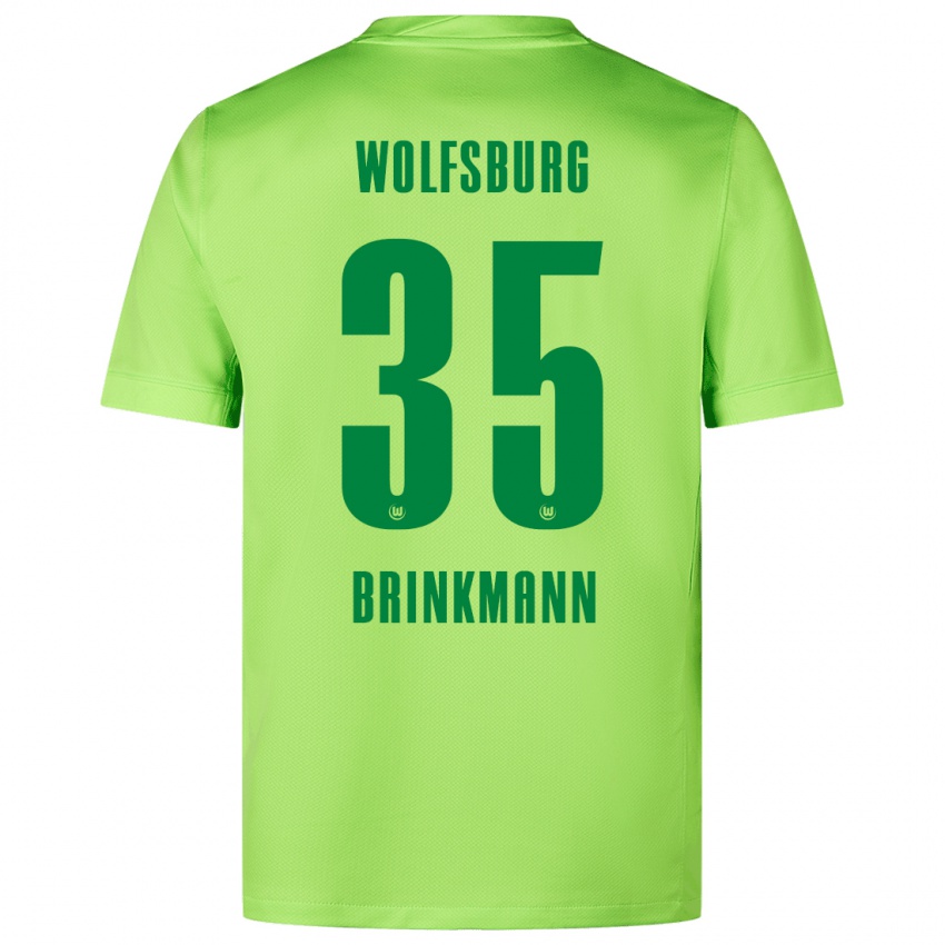 Børn Karla Brinkmann #35 Fluorescerende Grøn Hjemmebane Spillertrøjer 2024/25 Trøje T-Shirt