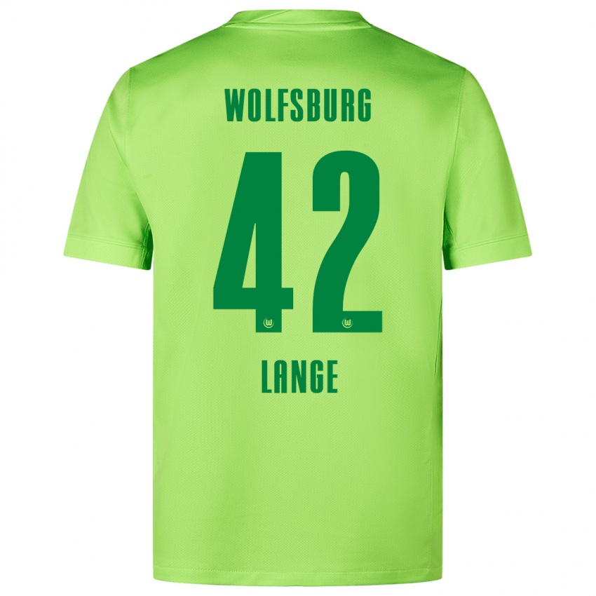 Børn Felix Lange #42 Fluorescerende Grøn Hjemmebane Spillertrøjer 2024/25 Trøje T-Shirt