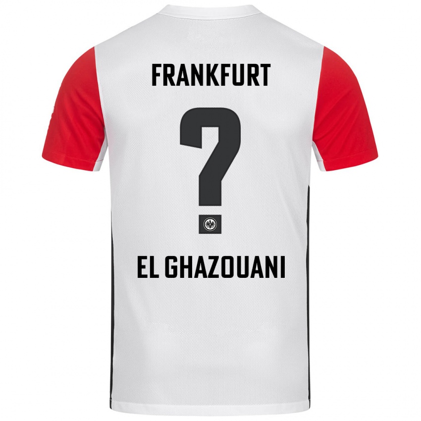 Børn Mohamed El Ghazouani #0 Hvid Rød Hjemmebane Spillertrøjer 2024/25 Trøje T-Shirt