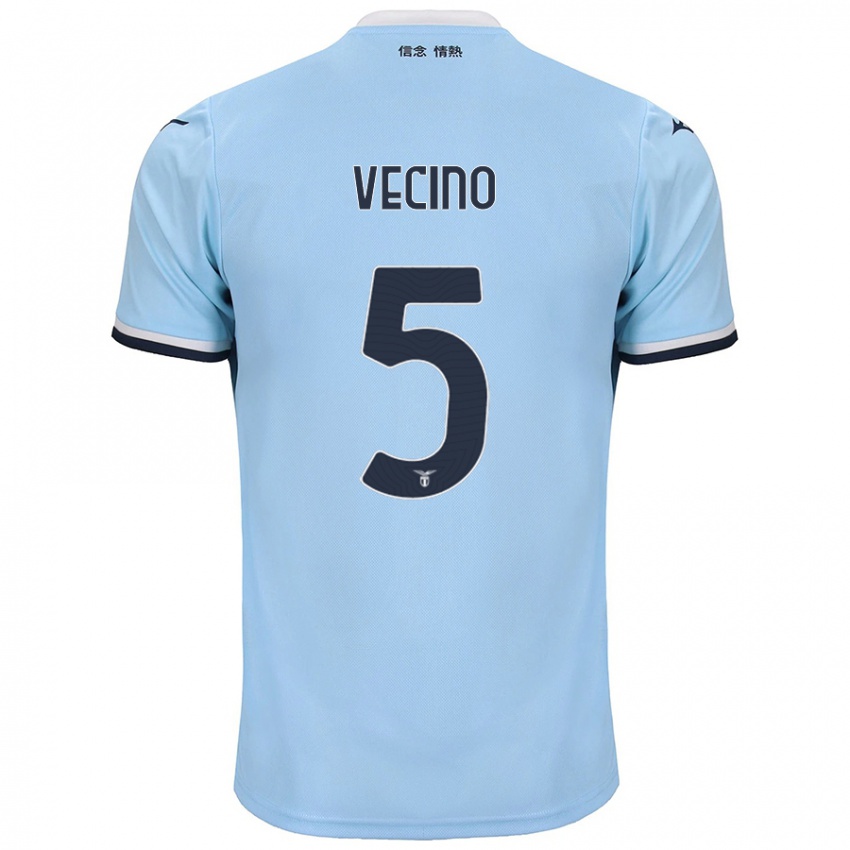 Børn Matías Vecino #5 Blå Hjemmebane Spillertrøjer 2024/25 Trøje T-Shirt