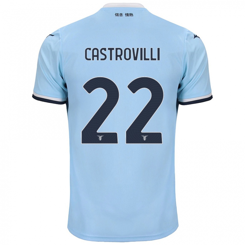 Børn Gaetano Castrovilli #22 Blå Hjemmebane Spillertrøjer 2024/25 Trøje T-Shirt