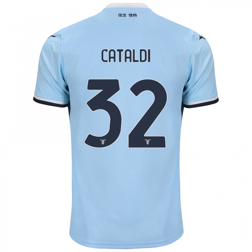 Børn Danilo Cataldi #32 Blå Hjemmebane Spillertrøjer 2024/25 Trøje T-Shirt