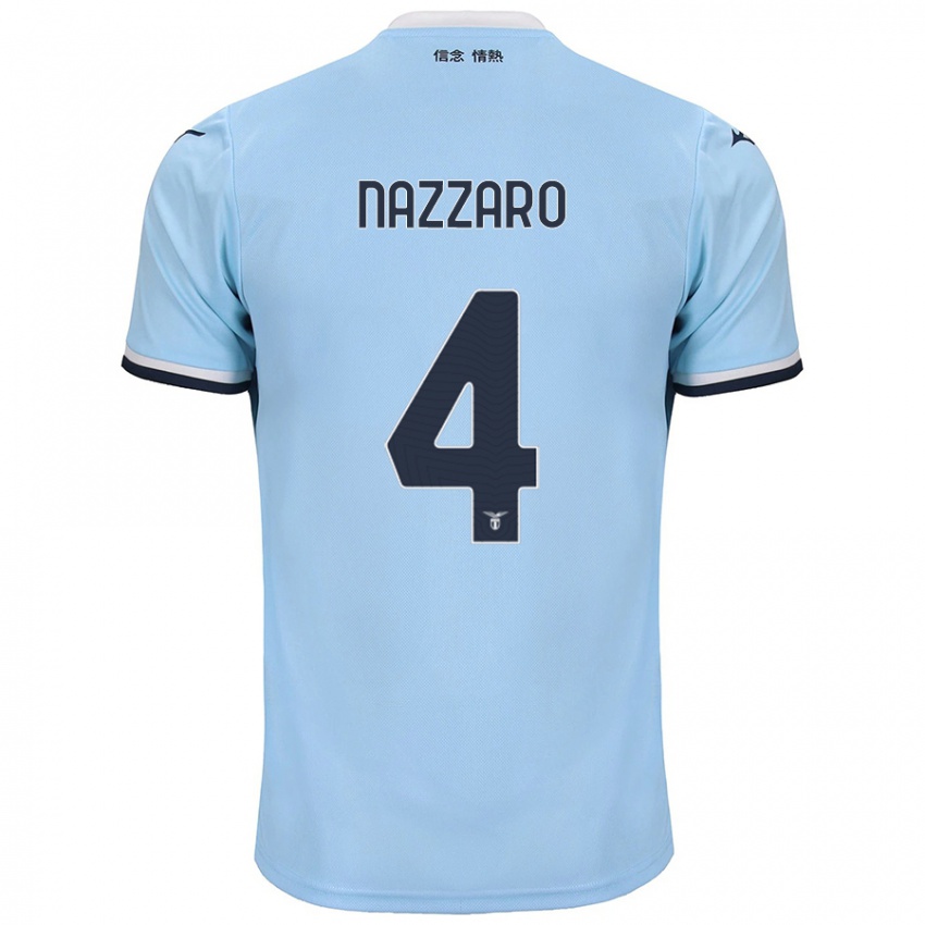 Børn Marco Nazzaro #4 Blå Hjemmebane Spillertrøjer 2024/25 Trøje T-Shirt