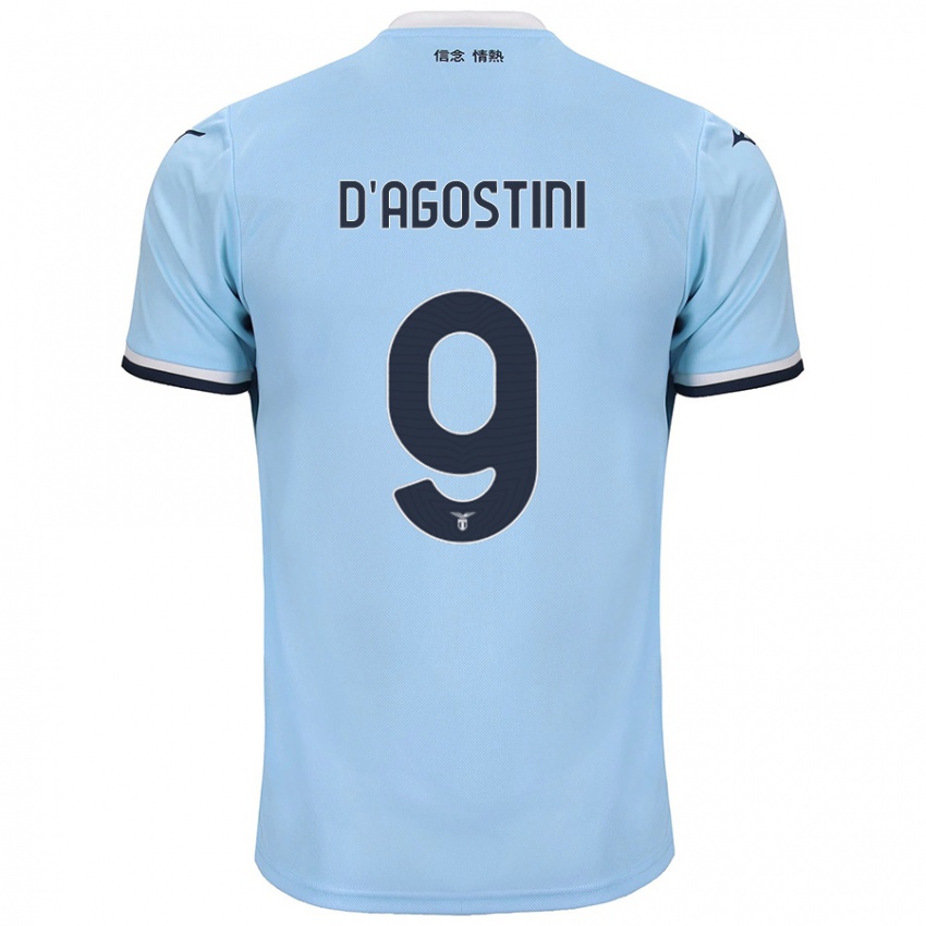 Børn Lorenzo D'agostini #9 Blå Hjemmebane Spillertrøjer 2024/25 Trøje T-Shirt