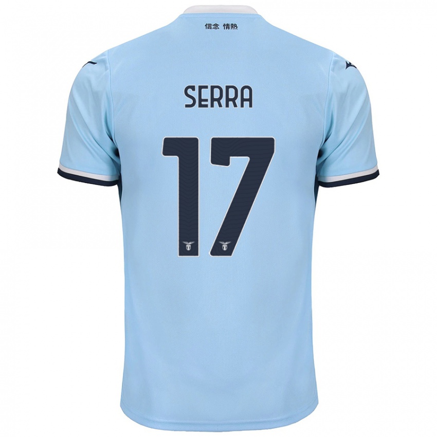 Børn Federico Serra #17 Blå Hjemmebane Spillertrøjer 2024/25 Trøje T-Shirt