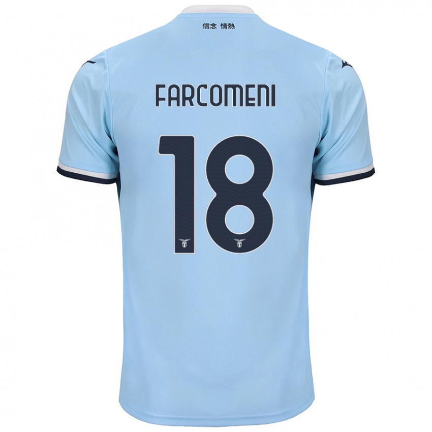 Børn Valerio Farcomeni #18 Blå Hjemmebane Spillertrøjer 2024/25 Trøje T-Shirt