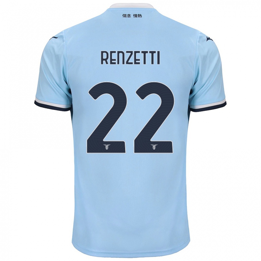 Børn Davide Renzetti #22 Blå Hjemmebane Spillertrøjer 2024/25 Trøje T-Shirt