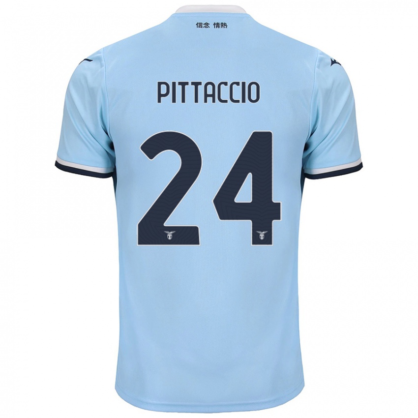 Børn Francesca Pittaccio #24 Blå Hjemmebane Spillertrøjer 2024/25 Trøje T-Shirt