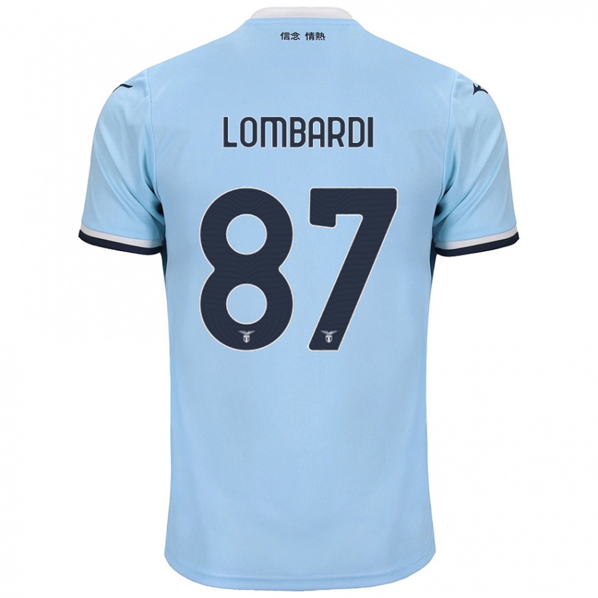 Børn Cristiano Lombardi #87 Blå Hjemmebane Spillertrøjer 2024/25 Trøje T-Shirt