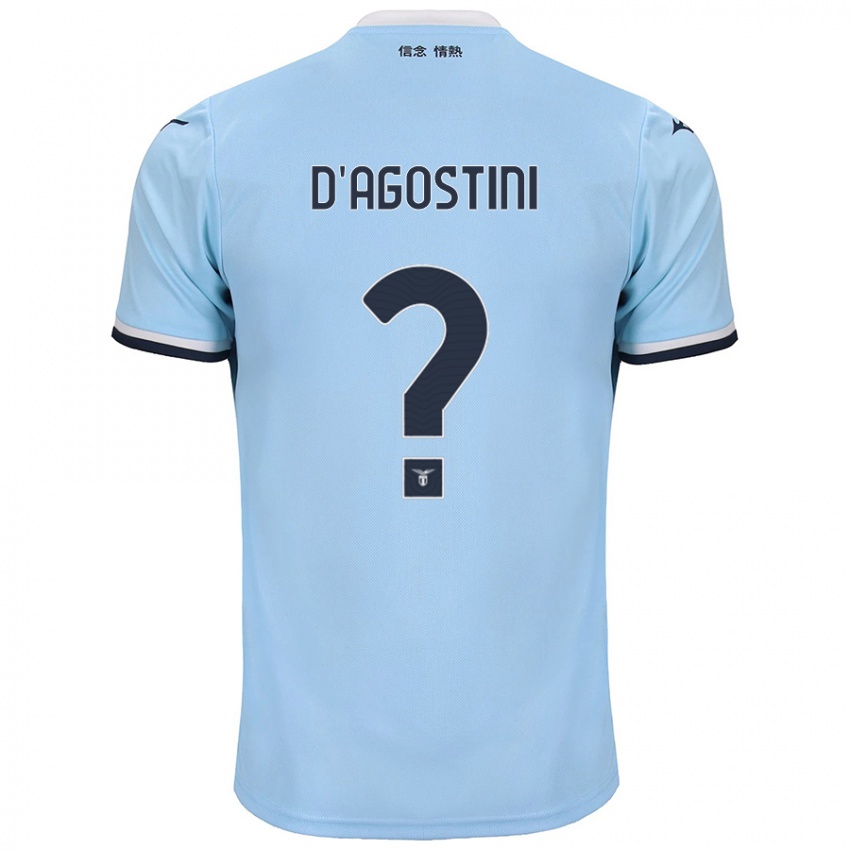 Børn Stefano D'agostini #0 Blå Hjemmebane Spillertrøjer 2024/25 Trøje T-Shirt