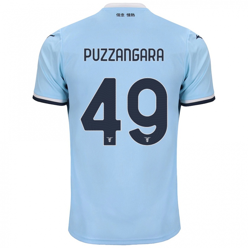 Børn Angelo Antonio Puzzangara #49 Blå Hjemmebane Spillertrøjer 2024/25 Trøje T-Shirt