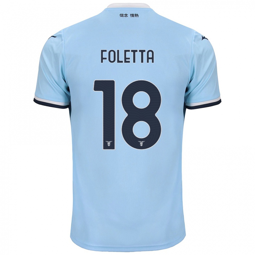 Børn Isabella Foletta #18 Blå Hjemmebane Spillertrøjer 2024/25 Trøje T-Shirt