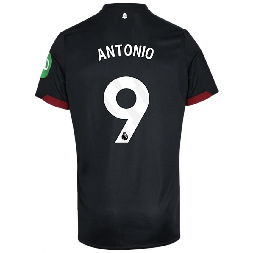 Børn Michail Antonio #9 Sort Hvid Udebane Spillertrøjer 2024/25 Trøje T-Shirt