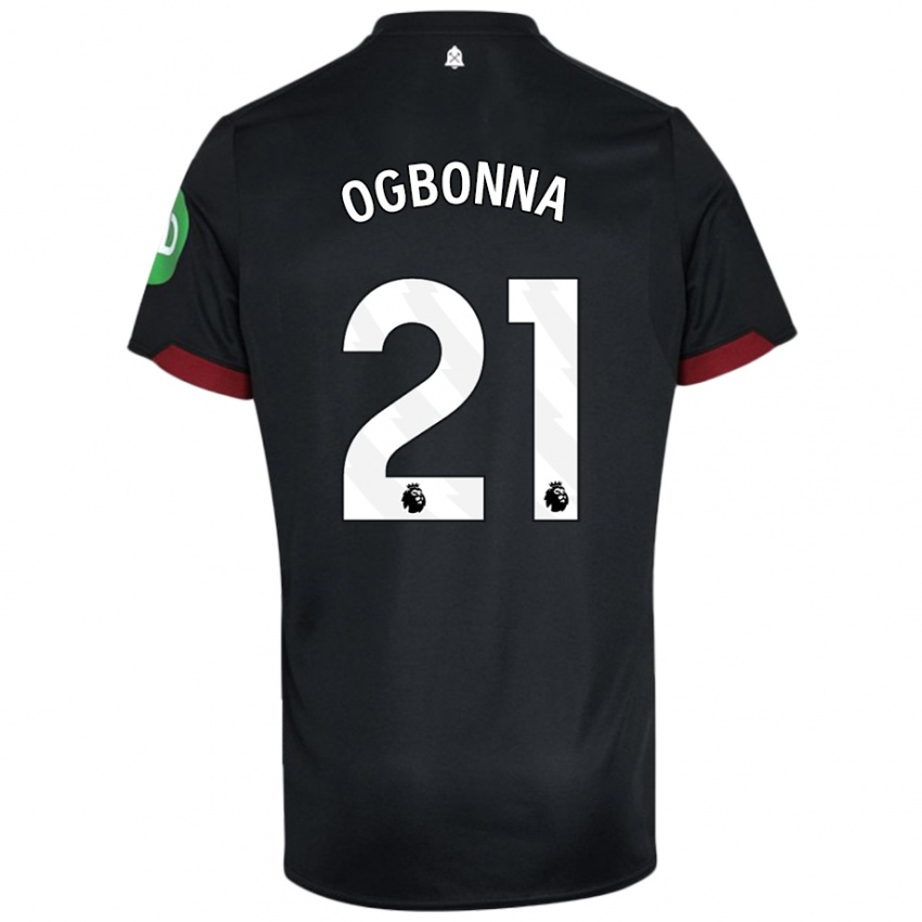 Børn Angelo Ogbonna #21 Sort Hvid Udebane Spillertrøjer 2024/25 Trøje T-Shirt