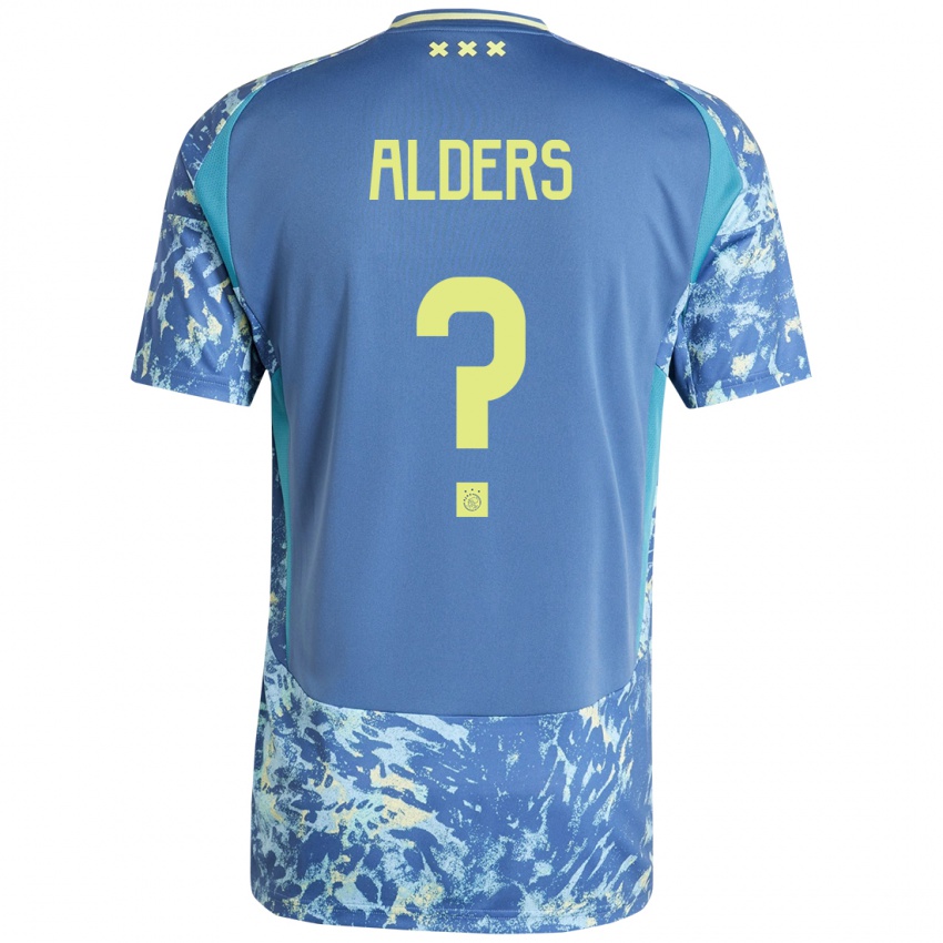 Børn Gerald Alders #0 Grå Blå Gul Udebane Spillertrøjer 2024/25 Trøje T-Shirt