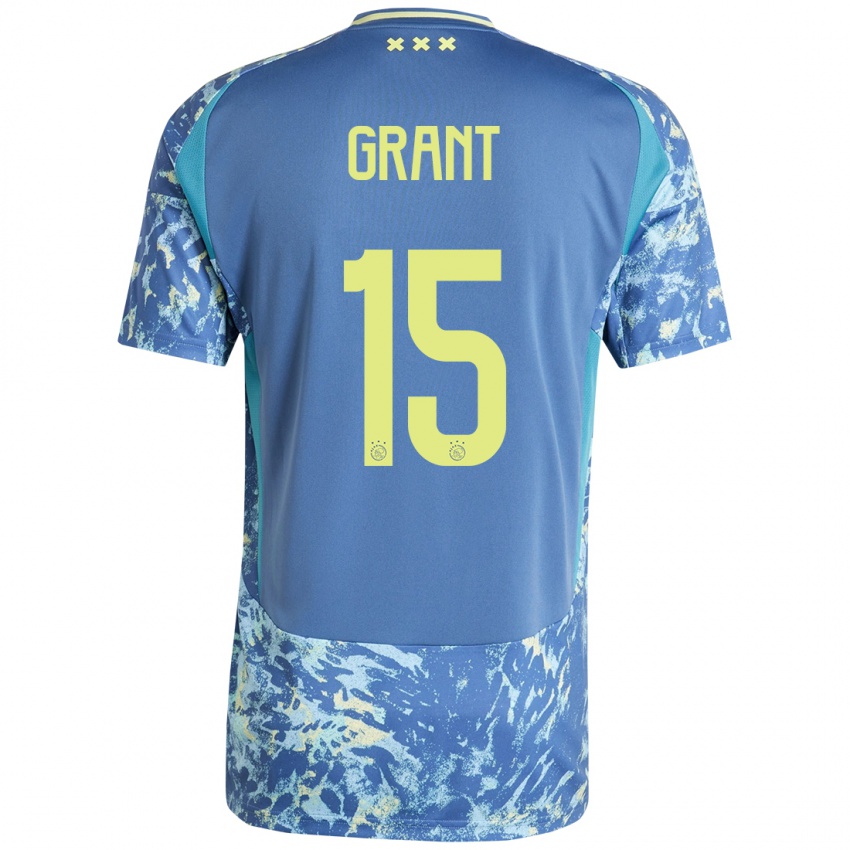 Børn Chasity Grant #15 Grå Blå Gul Udebane Spillertrøjer 2024/25 Trøje T-Shirt