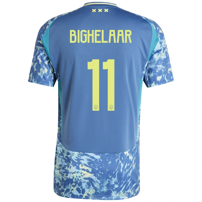 Børn Marjolijn Van Den Bighelaar #11 Grå Blå Gul Udebane Spillertrøjer 2024/25 Trøje T-Shirt