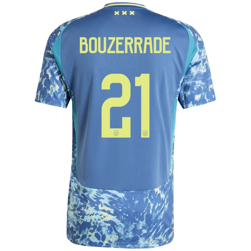 Børn Zaina Bouzerrade #21 Grå Blå Gul Udebane Spillertrøjer 2024/25 Trøje T-Shirt