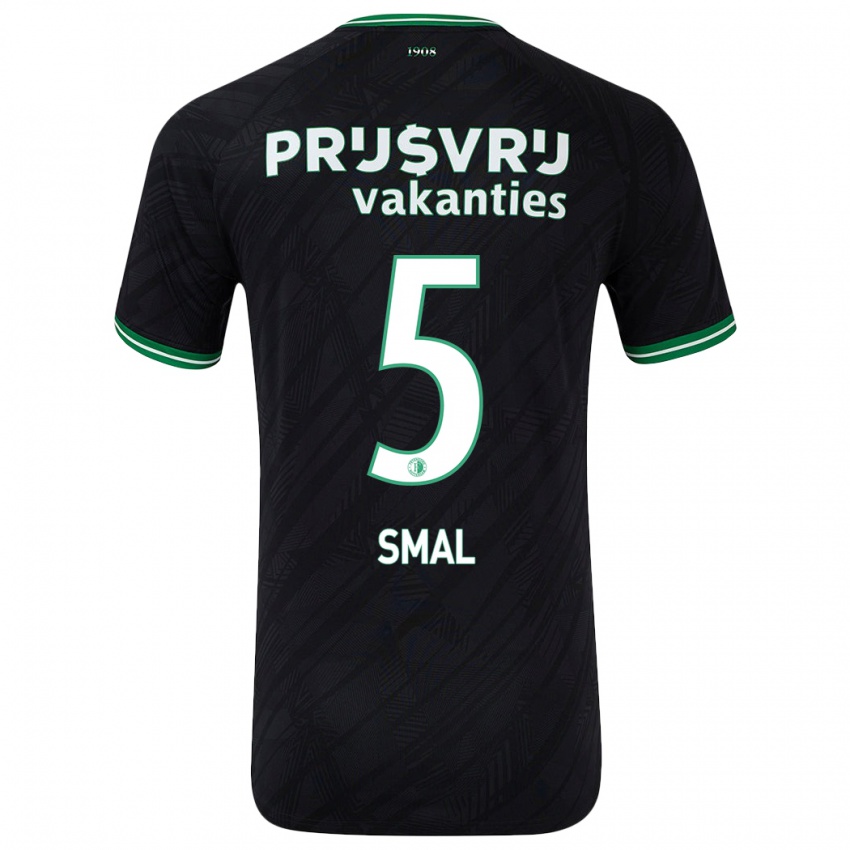 Børn Gijs Smal #5 Sort Grøn Udebane Spillertrøjer 2024/25 Trøje T-Shirt