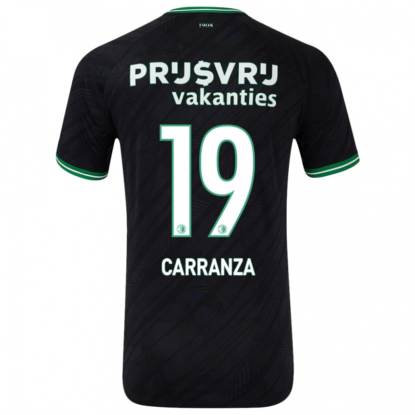 Børn Julián Carranza #19 Sort Grøn Udebane Spillertrøjer 2024/25 Trøje T-Shirt