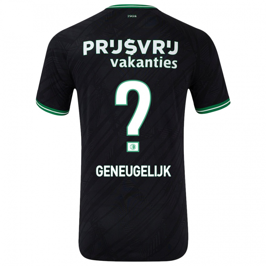 Børn Ivar Geneugelijk #0 Sort Grøn Udebane Spillertrøjer 2024/25 Trøje T-Shirt