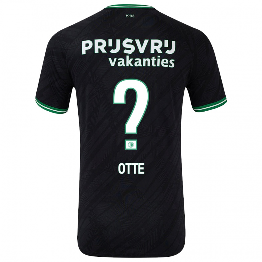 Børn Björn Otte #0 Sort Grøn Udebane Spillertrøjer 2024/25 Trøje T-Shirt