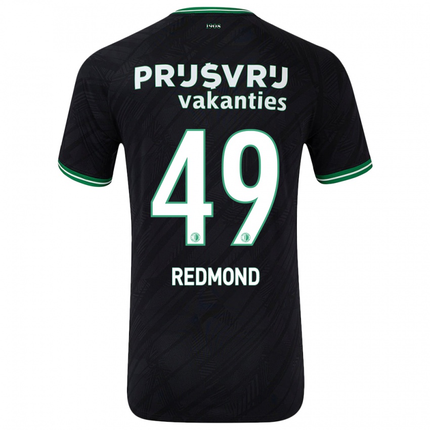 Børn Zepiqueno Redmond #49 Sort Grøn Udebane Spillertrøjer 2024/25 Trøje T-Shirt