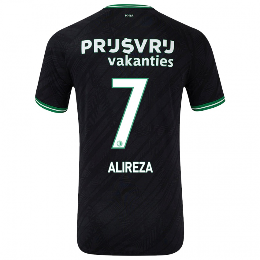 Børn Alireza Jahanbakhsh #7 Sort Grøn Udebane Spillertrøjer 2024/25 Trøje T-Shirt